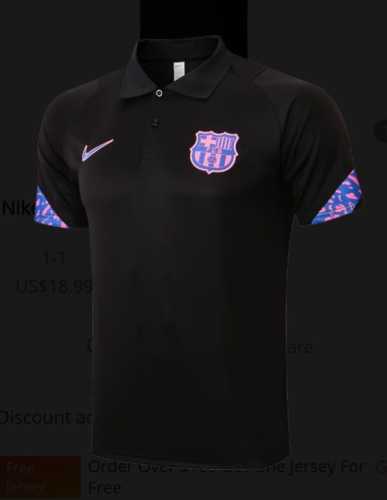 2023-2024 Barcelona Black Soccer Polo