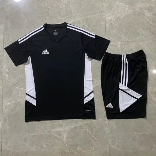 AD721 Black Blank Soccer Training Jersey Shorts DIY Cutoms Uniform