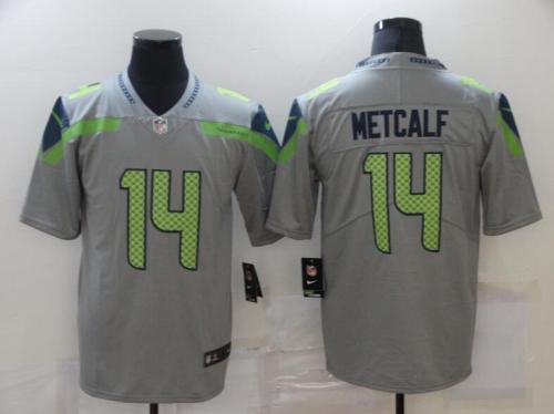 Seattle Seahawks 14 METCALF Grey NFL Jersey