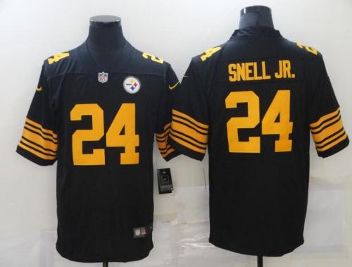 Pittsburgh Steelers 24 SNELL JR. Black/Yellow NFL Jersey