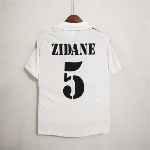 with UCL Patch Retro Jersey 2002-2003 Real Madrid ZIDANE 5 Home Soccer Jersey