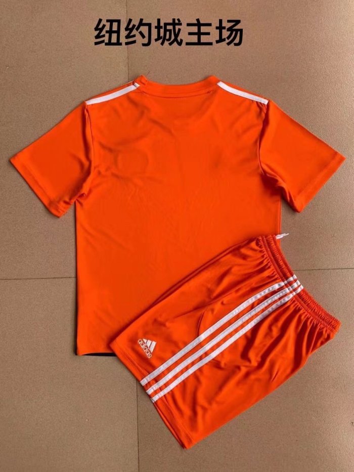 Adult Uniform 2022-2023 New York City Away Orange Soccer Jersey Shorts