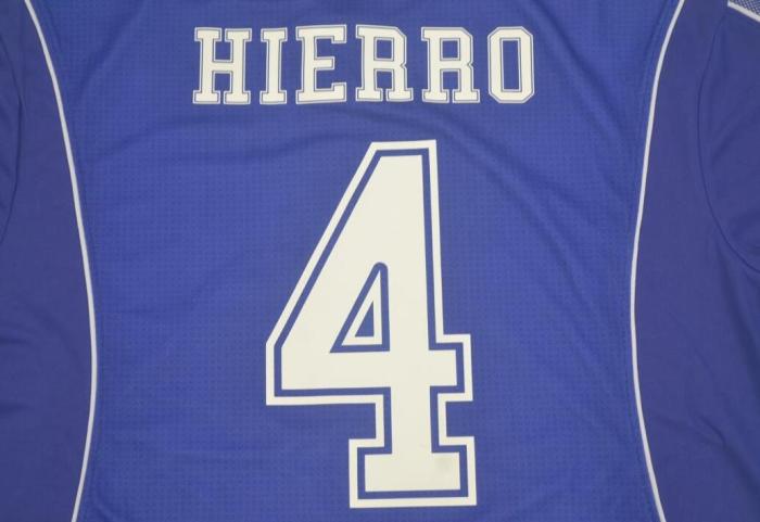 Retro Jersey 1997-1998 Real Madrid 4 HIERRO Away Purple Soccer Jersey
