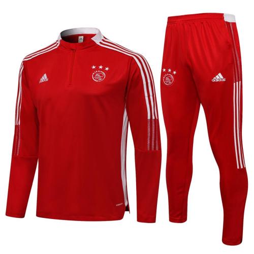 2023 Ajax Red 1/4 Zipper Soccer Training Sweater and Pants