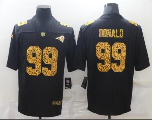 Los Angeles Rams 99 DONALD Black Leopard Vapor Untouchable Limited Jersey