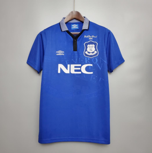 Retro Jersey 1994-1995 Everton Home Soccer Jersey Blue Vintage Football Shirt