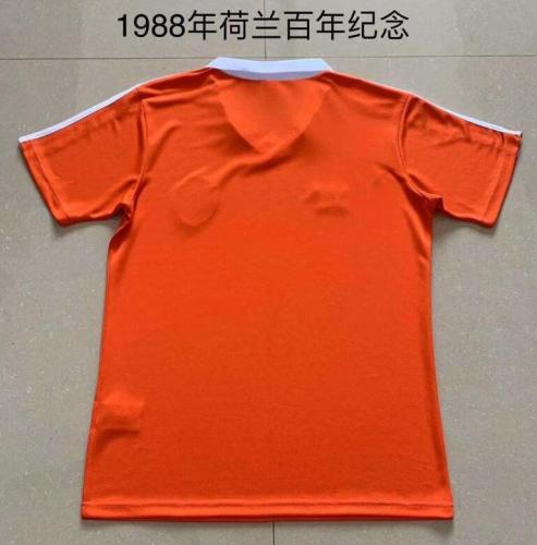 Retro Jersey 1988 Netherlands Orange Centenni Soccer Jersey Vintage Football Shirt