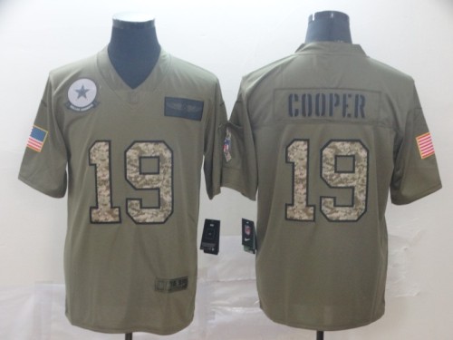 Dallas Cowboys 19 COOPER 2019 Olive Camo Salute to Service Limited Jersey