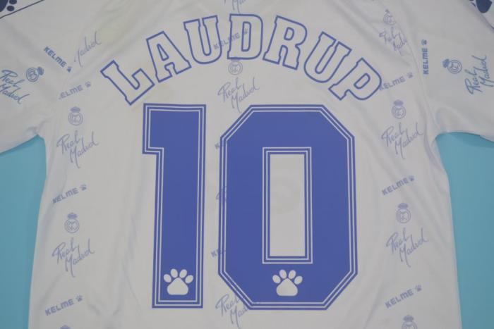 Retro Jersey 1994-1996 Real Madrid #10 LAUDRUP Home Soccer Jersey