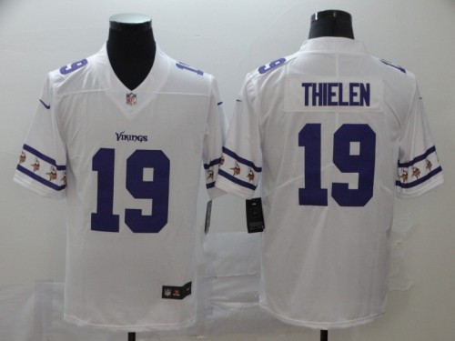Minnesota Vikings 19 Adam Thielen White Team Logos Fashion Vapor Limited Jersey
