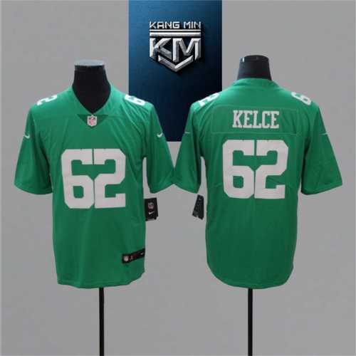 2021 Eagles 62 KELCE Green NFL Jersey S-XXL White Font