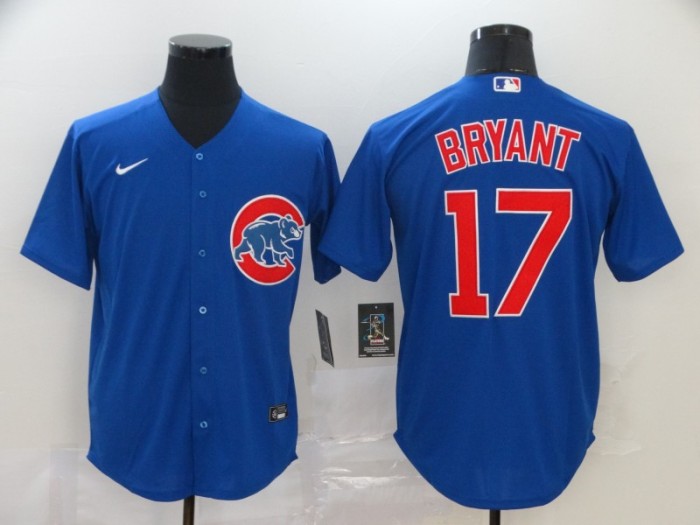 Chicago Cubs 17 BRYANT Blue Cool Base Jersey