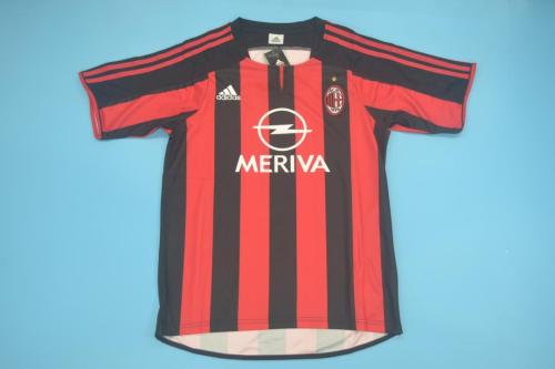 Retro Jersey 2003-2004 Ac Milan Home Soccer Jersey