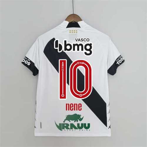 with All Sponor Logos Fans Version 2022-2023 Vasco da Gama NENE 10 Away White Soccer Jersey