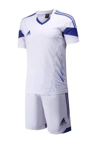 #809 White Soccer Training Uniform Blank Jersey and Shorts