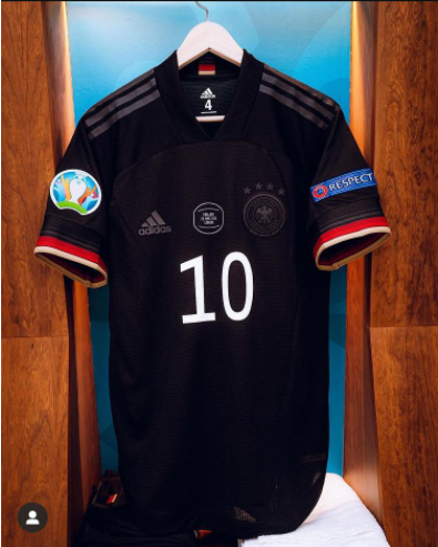 with Front Patch Euro Patch Germany Black Soccer Jersey
