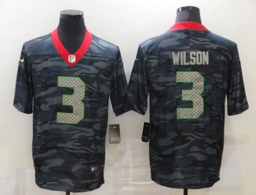 Seattle Seahawks 3 WILSON Camo NFL Jersey