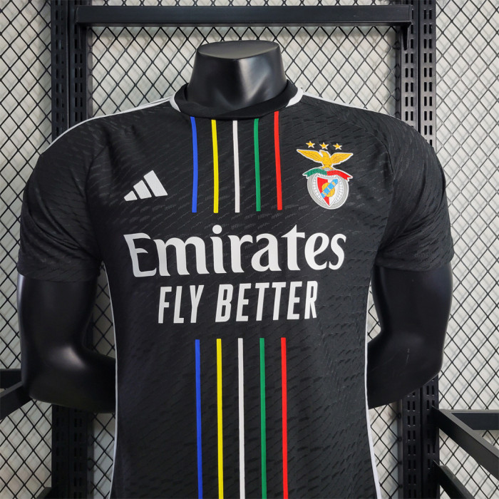 Player Version 2023-2024 Benfica Away Black Soccer Jersey