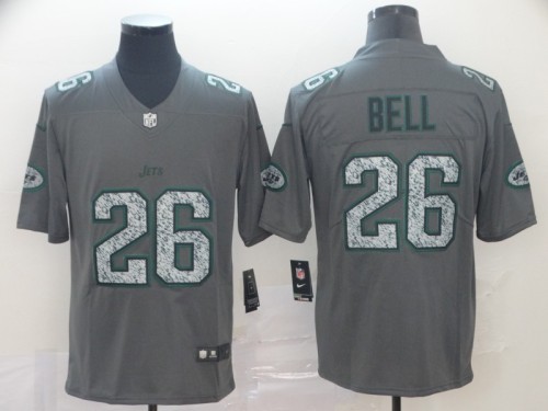 New York Jets #26 BELL Grey/Green NFL Jersey