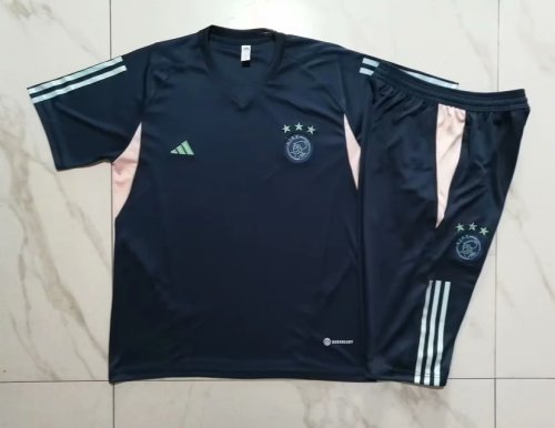 2023-2024 Ajax Black Soccer Training Jersey and 3/4 Pants