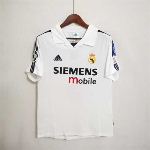 with UCL Patch Retro Jersey 2002-2003 Real Madrid Home Soccer Jersey