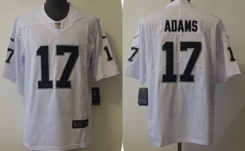 New Oakland Raiders 17 ADAMS White/Black NFL Jersey