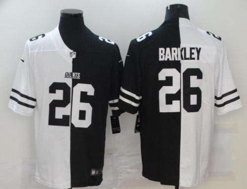 New York Giants 26 BARKLEY Black And White Split Vapor Untouchable Limited Jersey