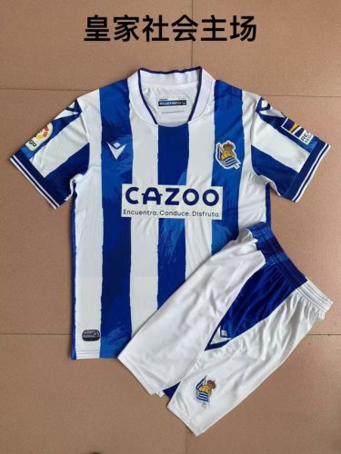 Adult Uniform 2022-2023 Real Sociedad Home Soccer Jersey Shorts