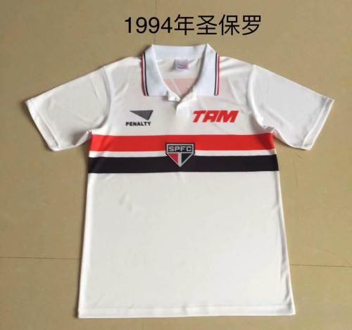 Retro Jersey 1994 Sao Paulo FC White Soccer Jersey
