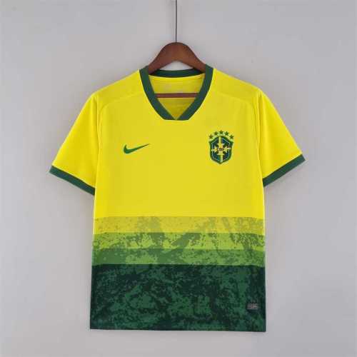 2022 Brazil Special Edition Yellow Green Soccer Jersey
