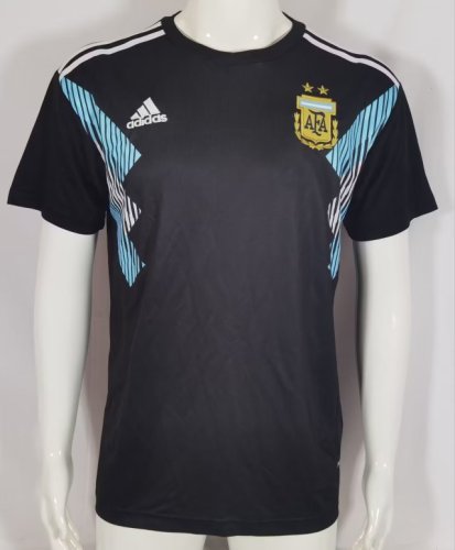 Retro Jersey 2018 Argentina Away Soccer Jersey Black Vintage Football Shirt