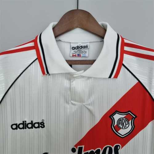 Retro Jersey 1995-1996 River Plate Home Soccer Jersey Vintage Football Shirt