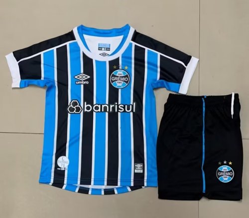 Youth Uniform Kids Kit 2023-2024 Gremio Home Soccer Jersey Shorts