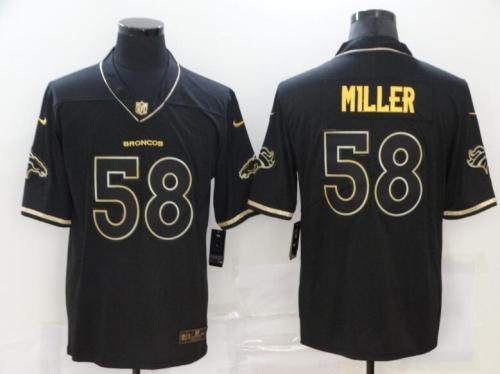 Denver Broncos 58 Miller Retro Black/Gold NFL Jersey