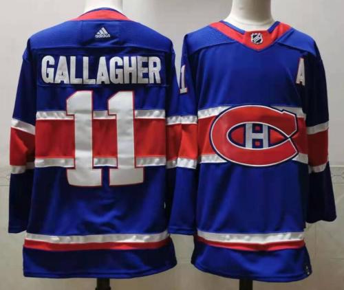 2020 Retro Jersey Montreal Canadiens 11 GALLAGHER  Blue NHL Jersey