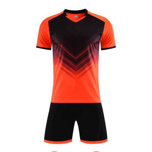 Orange 6317 DIY Soccer Training Uniforms Custom Jersey and Shorts and Socks