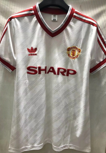 Retro Jersey 1986 Manchester United White Soccer Jersey