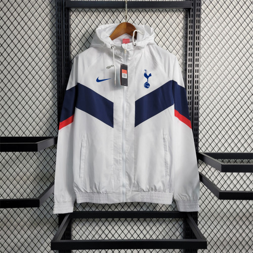 2023-2024 Tottenham Hotspur White Soccer Windbreaker Jacket