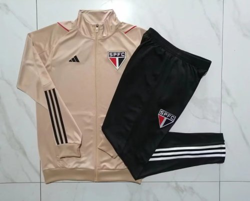 2023-2024 Sao Paulo Gold Soccer Jacket and Pants