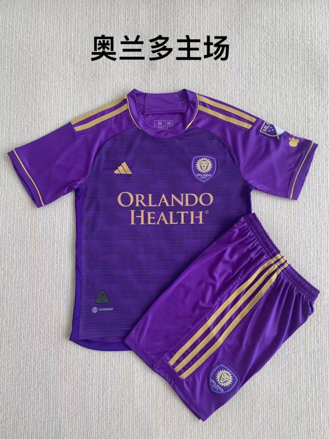 Adult Uniform 2023-2024 Orlando City Home Soccer Jersey Shorts