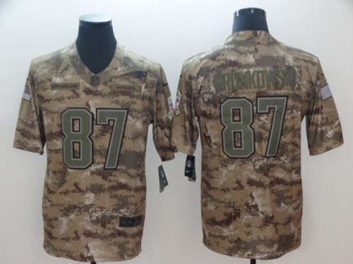 New England Patriots #87 Gronkowski Camouflage NFL Jersey