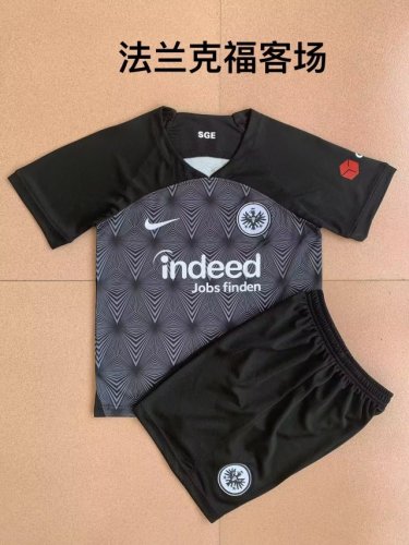 Adult Uniform 2022-2023 Frankfurt Away Black Soccer Jersey Shorts