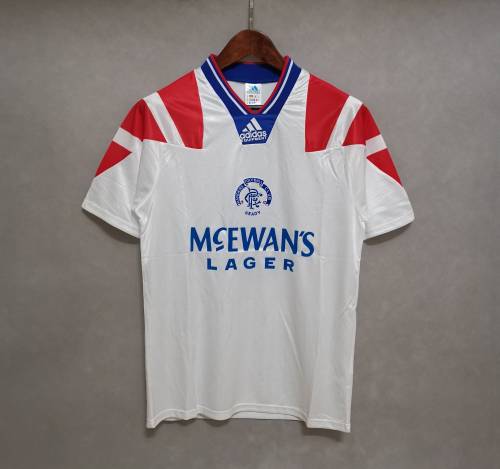 Retro Jersey 1992-1994 Rangers Away White Soccer Jersey