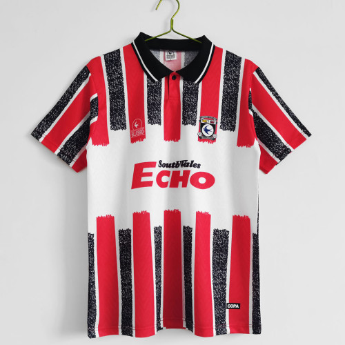 Retro Jersey 1993-1994 Cardiff City Away Red Soccer Jersey