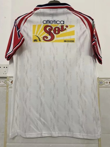 Retro Camisetas de Futbol 1998-1999 Chivas Away White Vintage Soccer Jersey