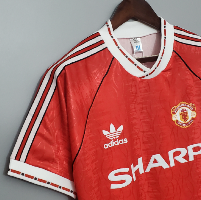Retro Jersey 1990-1992 Manchester United Home Soccer Jersey Vintage Football Shirt