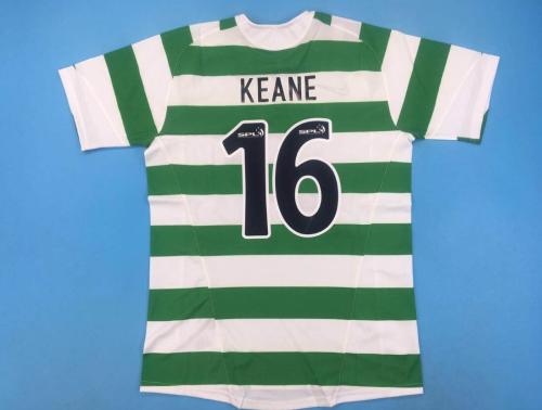 Retro Jersey 2005-2006 Celtic 16 KEANE Home Soccer Jersey