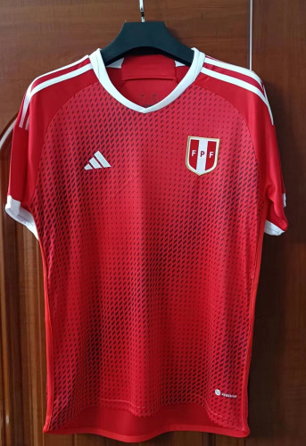 Fans Version 2022-2023 Peru Away Red Soccer Jersey