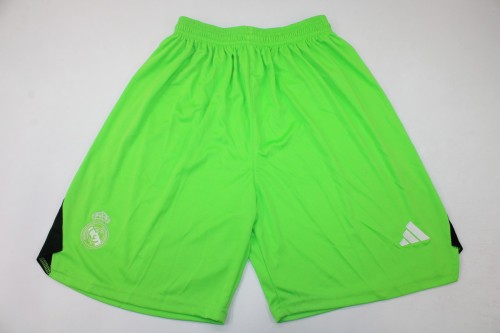 2023-2024 Real Madrid Green Goalkeeper Soccer Shorts
