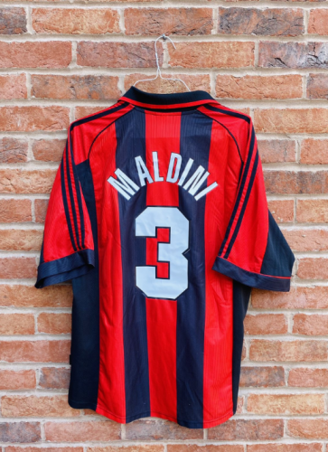 Retro Jersey 1998-2000 AC Milan 3 MALDINI Home Soccer Jersey